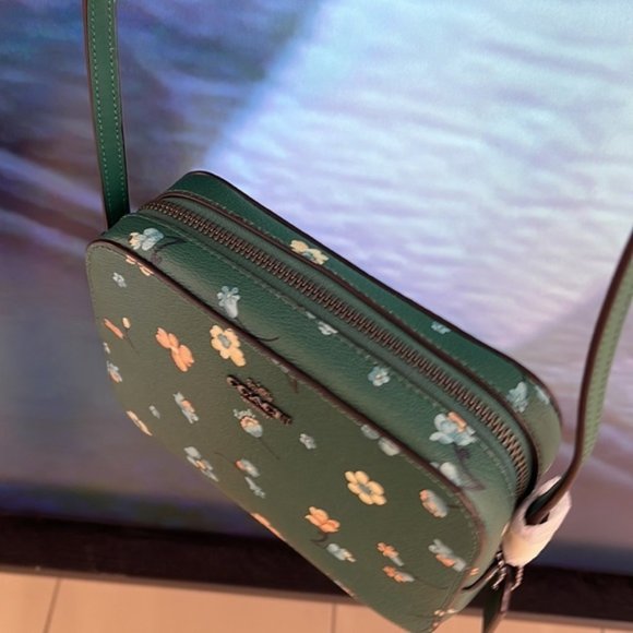 Coach Mini Camera Bag With Mystical Floral Print Green Multi - Picture 6 of 16